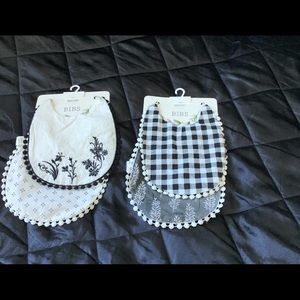 Baby bibs, reversible and can be monogrammed.